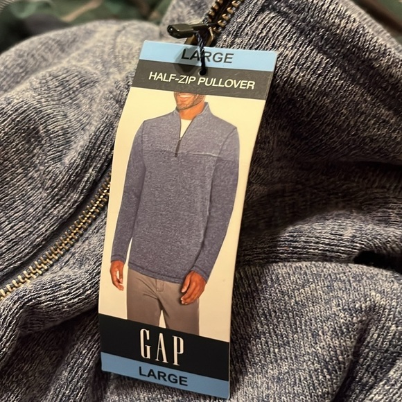 NWT GAP Men's Half Zip Mock Neck Sweater | Mens Casual Sweaters - Picture 6 of 7